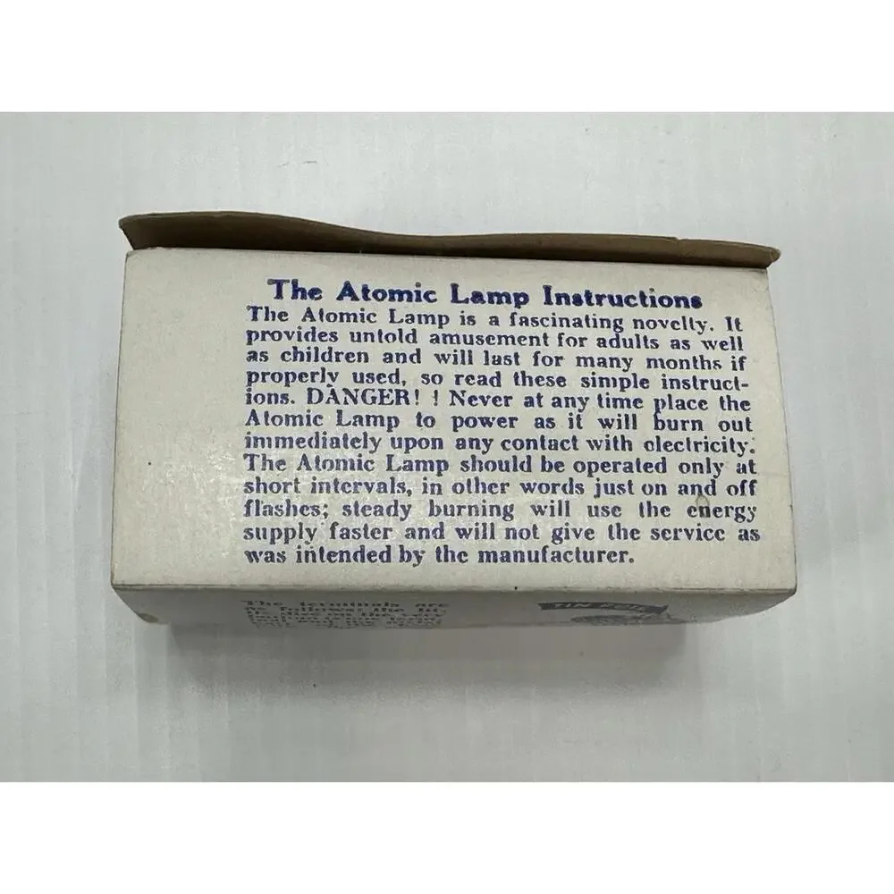 Vintage Atomic Lamp Company Made In USA Magic Light Bulb MCM Lights‎ In Hand
